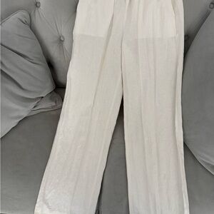 Banana Republic White Straight-Leg Pants
